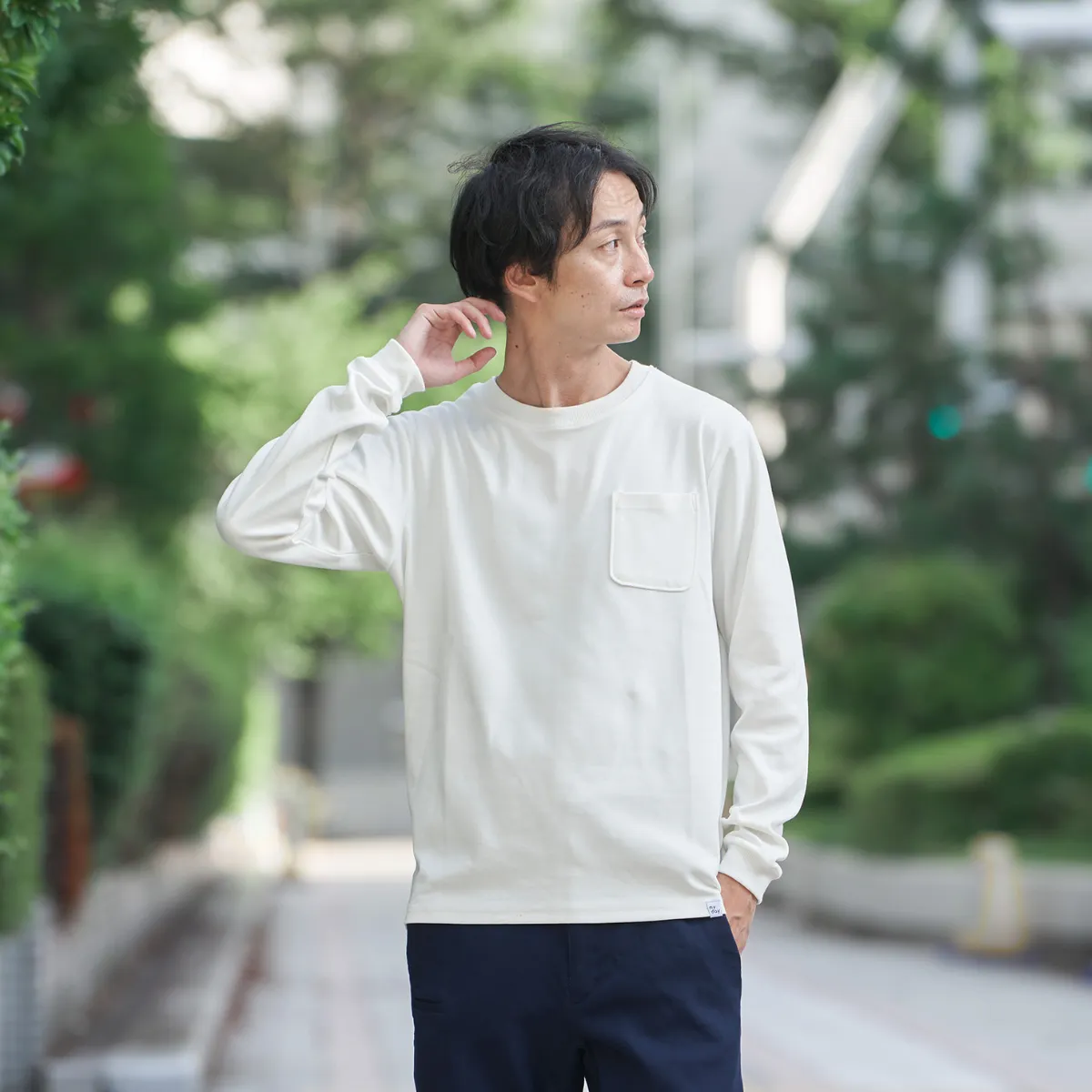 Cotton Pocket Long T-shirts