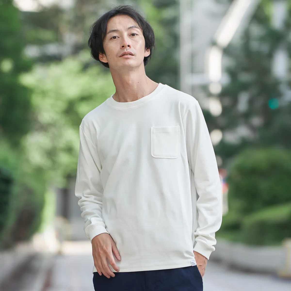 Cotton Pocket Long T-shirts