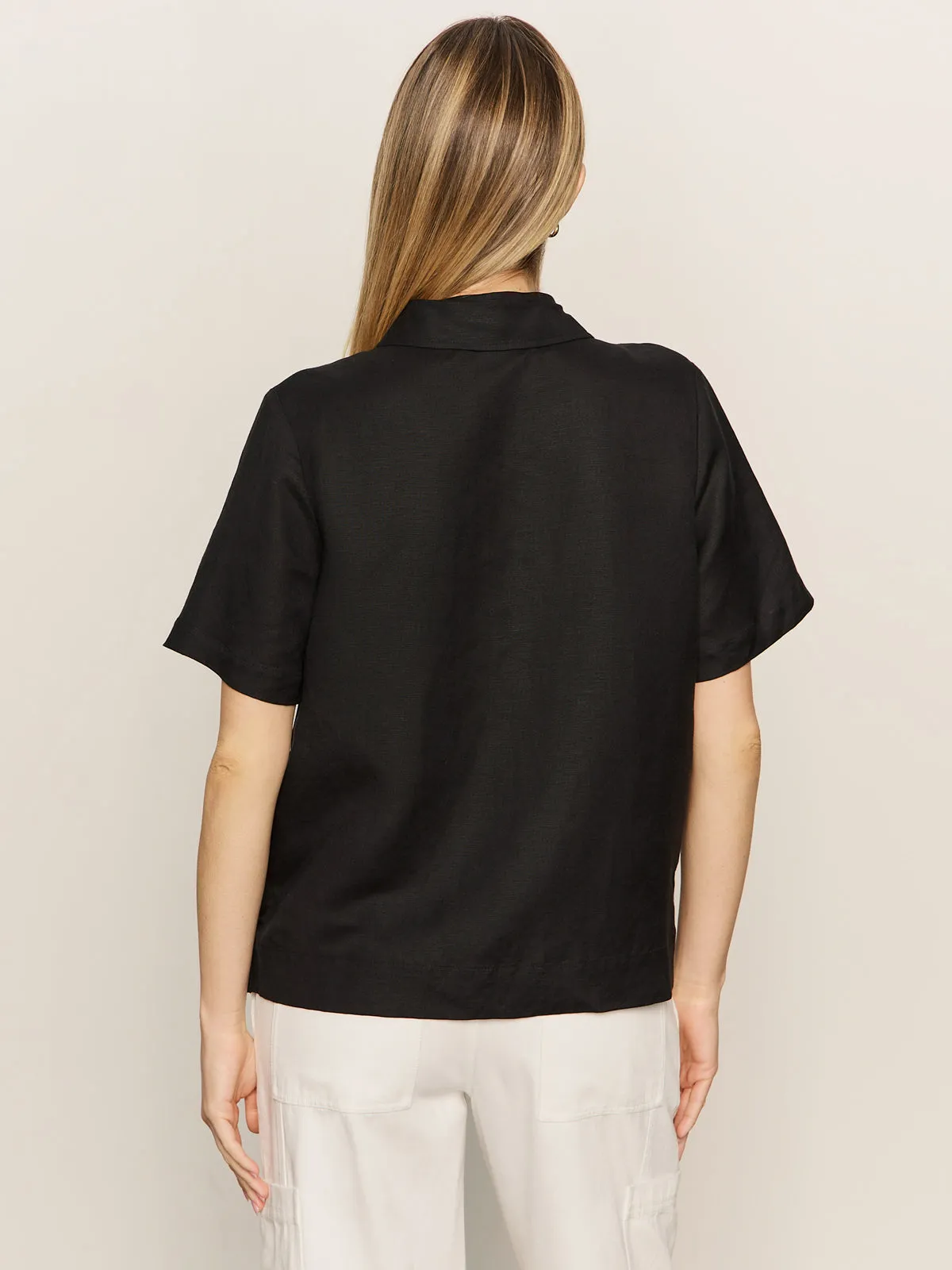 Cozy Wear Slim Fit Wear Relaxed Vacation Shirt Black