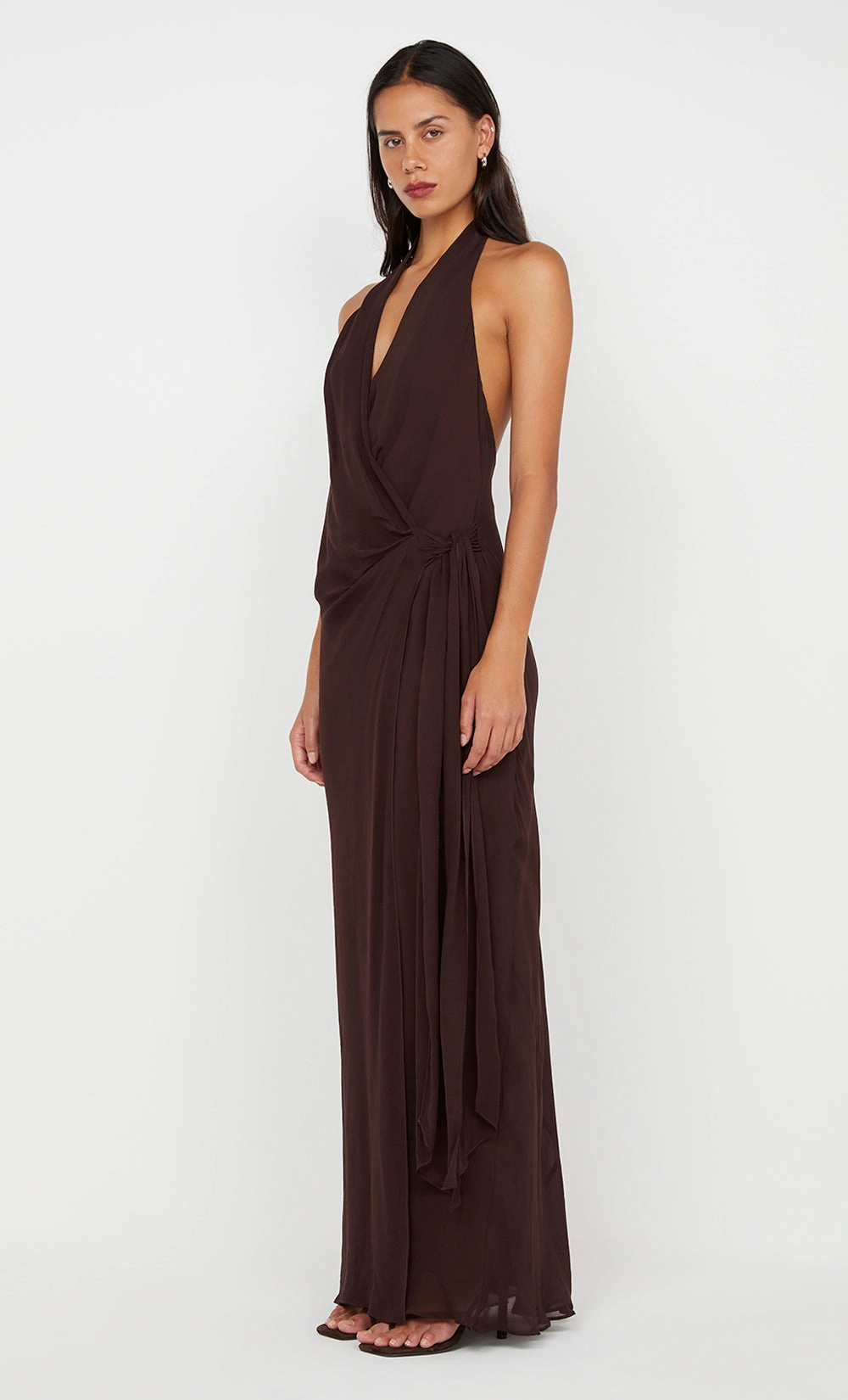 SONEVA WRAP DRESS - DARK CHOCOLATE Calm Touch