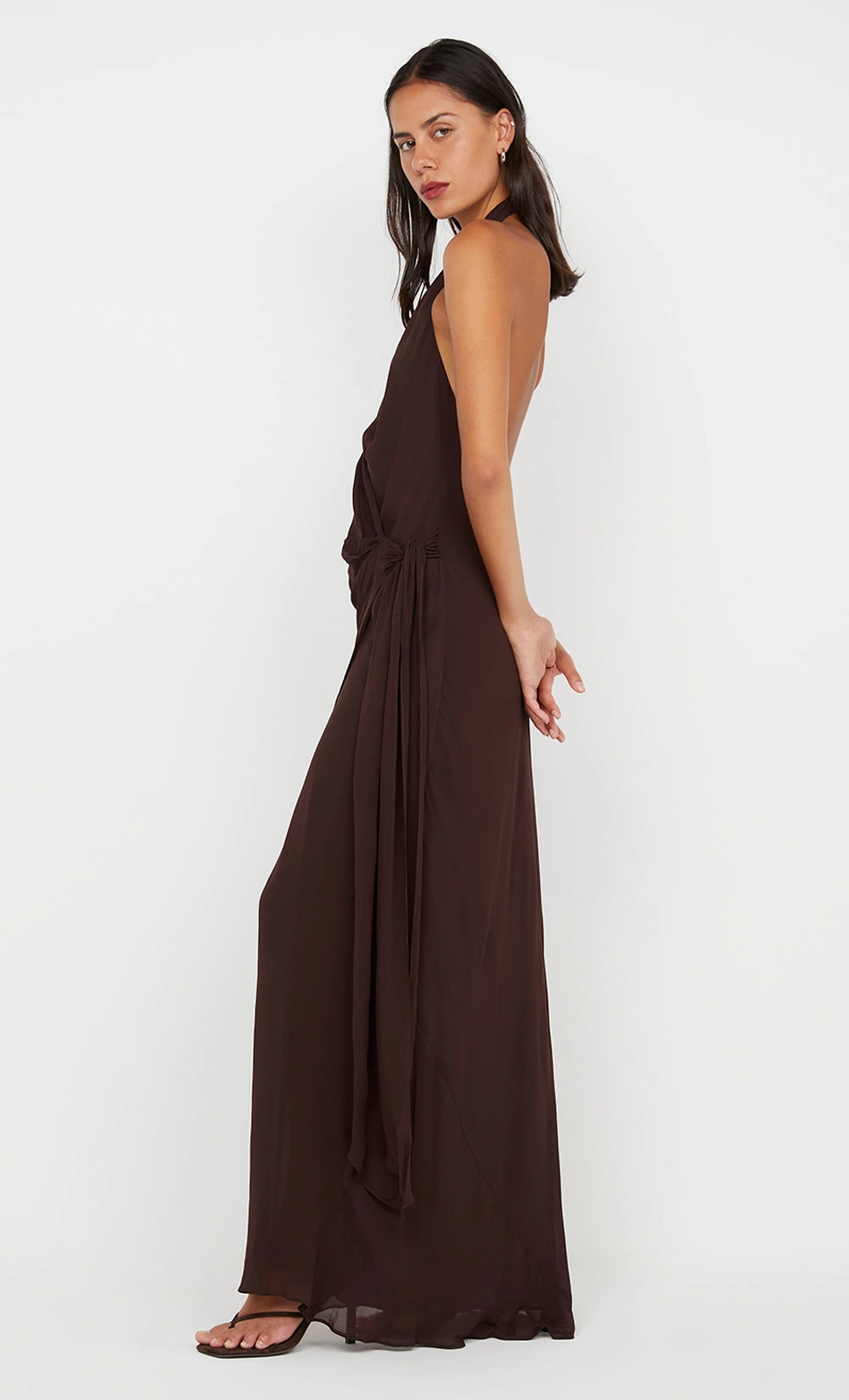 Fall Go SONEVA WRAP DRESS - DARK CHOCOLATE