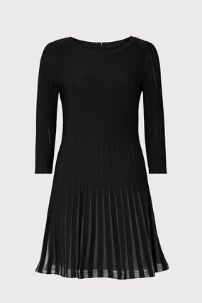 Tabitha Sheer Godet Mini Dress Work Comfort