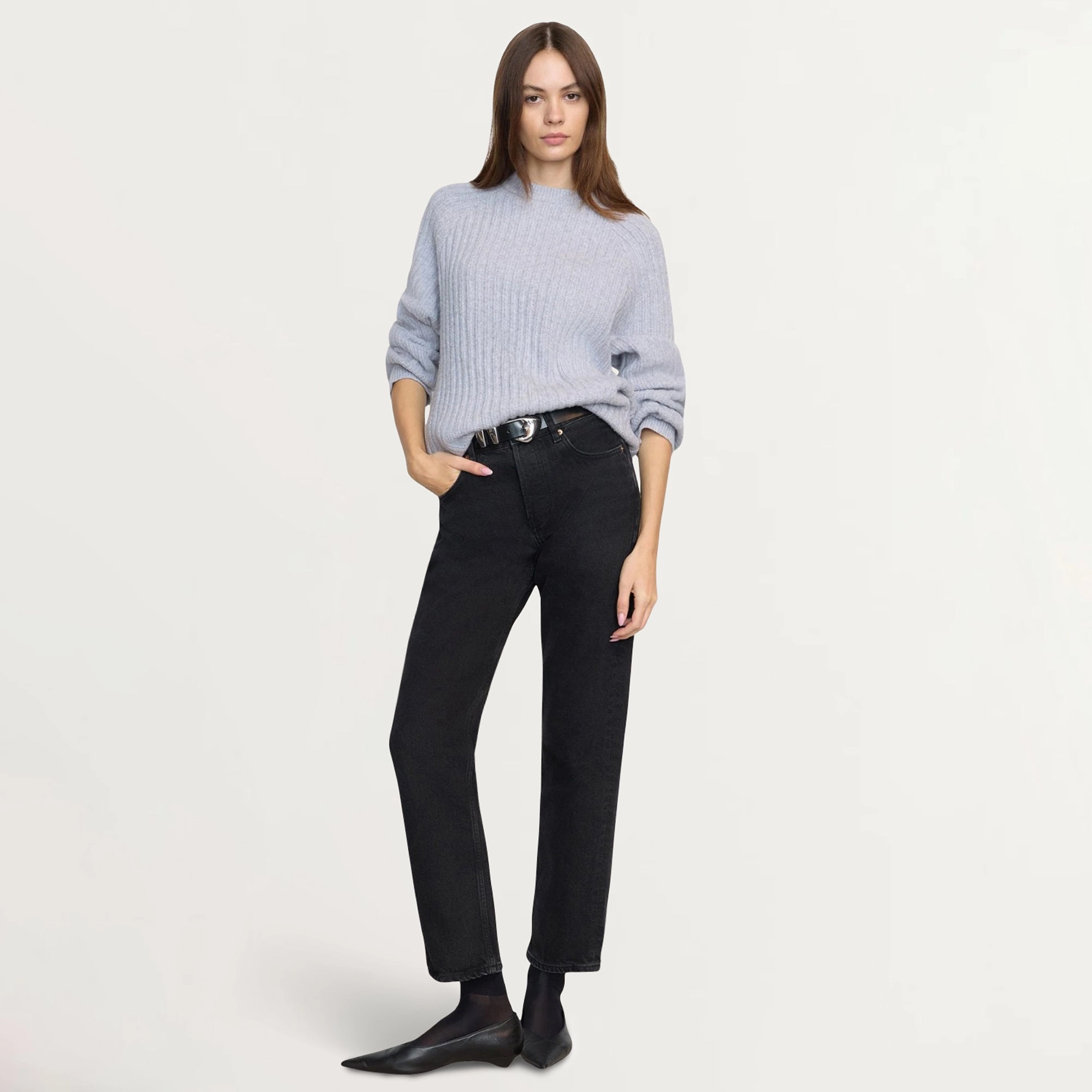 Roylene Ribbed Boyfriend Sweater Relaxed Knitwear