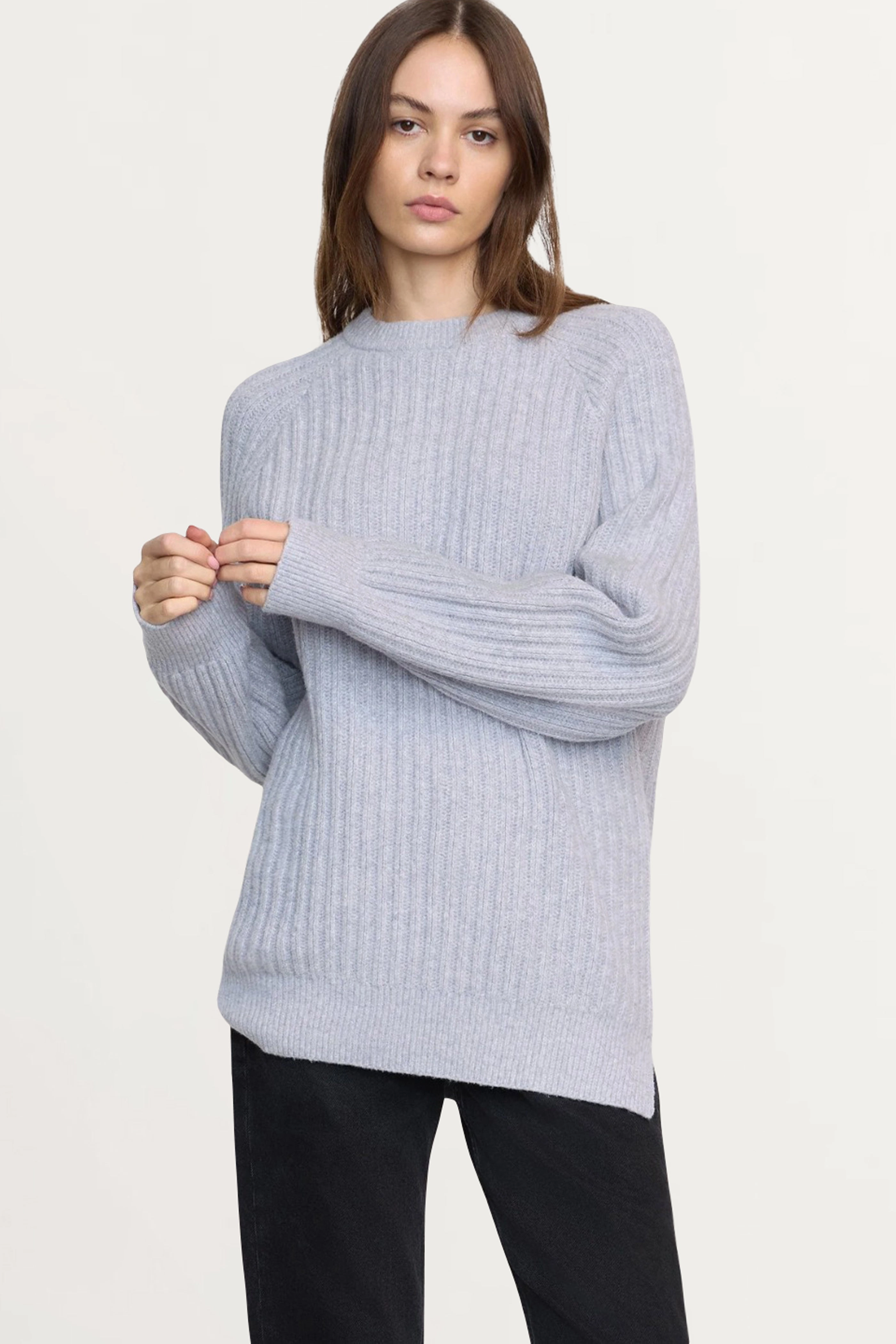 Roylene Ribbed Boyfriend Sweater Elastic design Snuggly Comfort