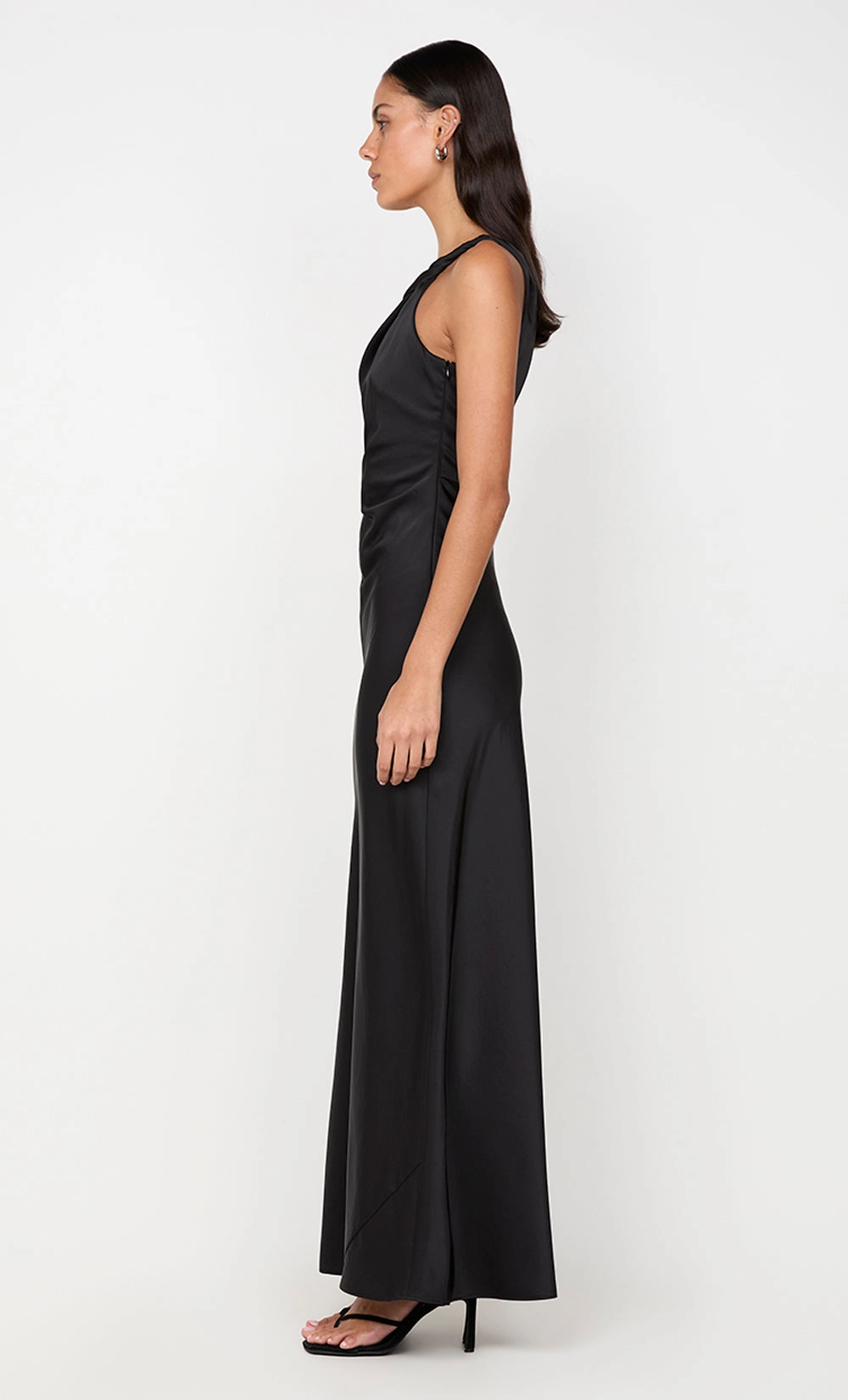 Grab Quick High-waist LUNETTA ASYM DRESS - BLACK