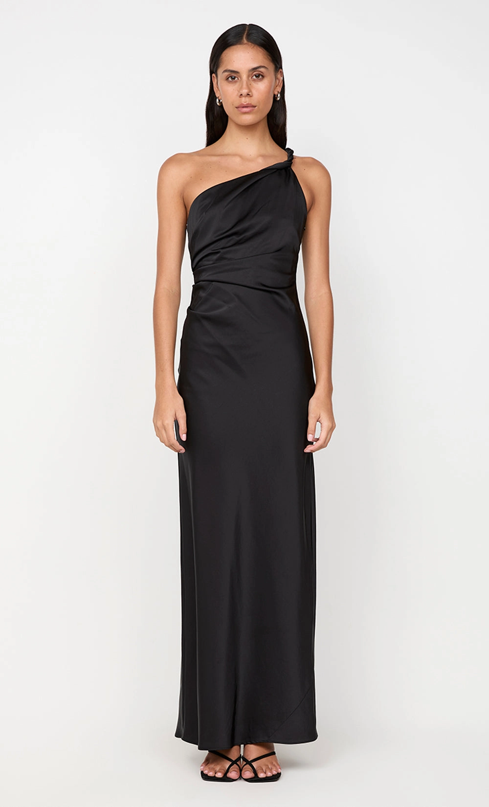 Classic Layering Bold Statement LUNETTA ASYM DRESS - BLACK