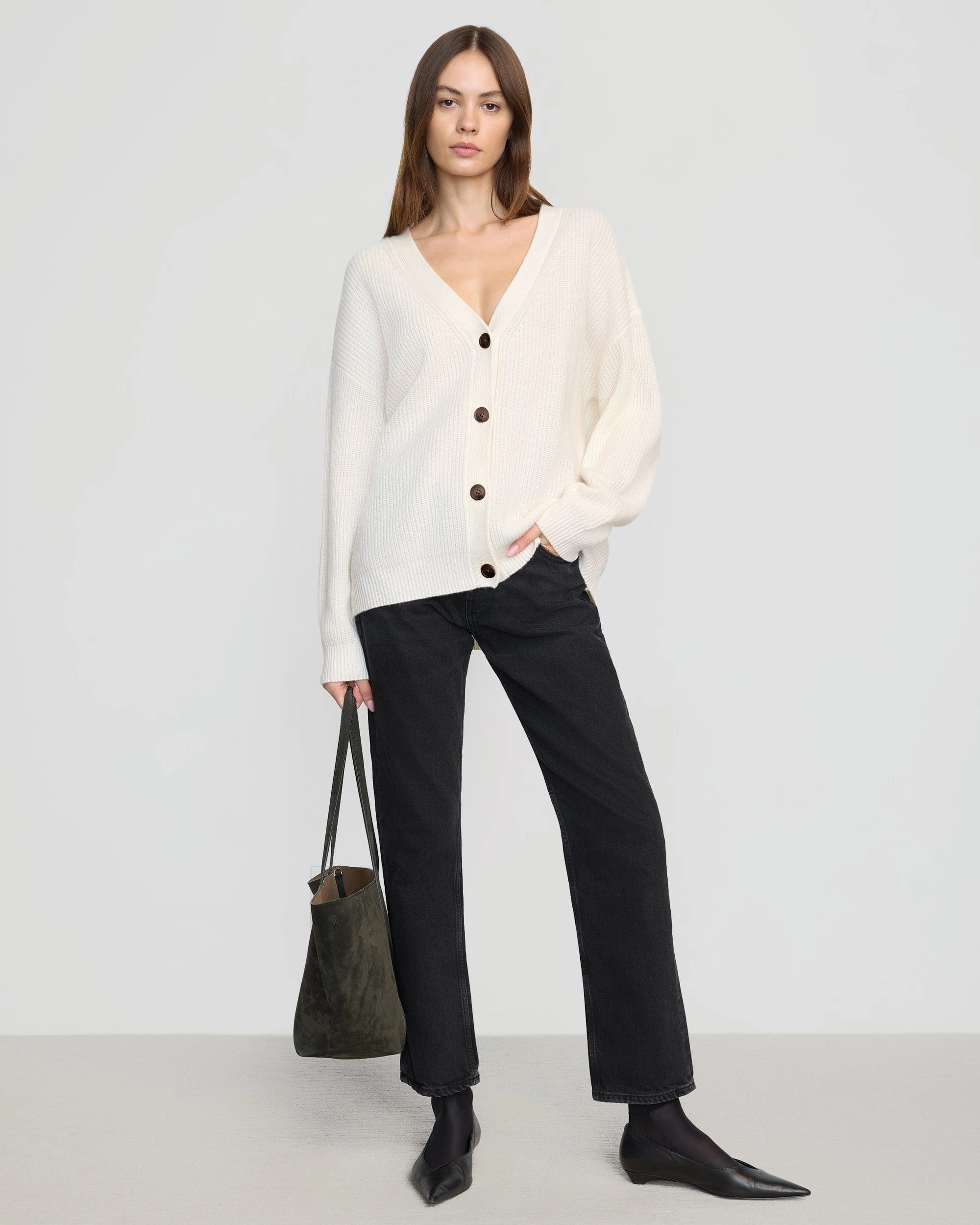 Active Stretch Fit Essential Layer Ola Oversized Cashmere Cardigan