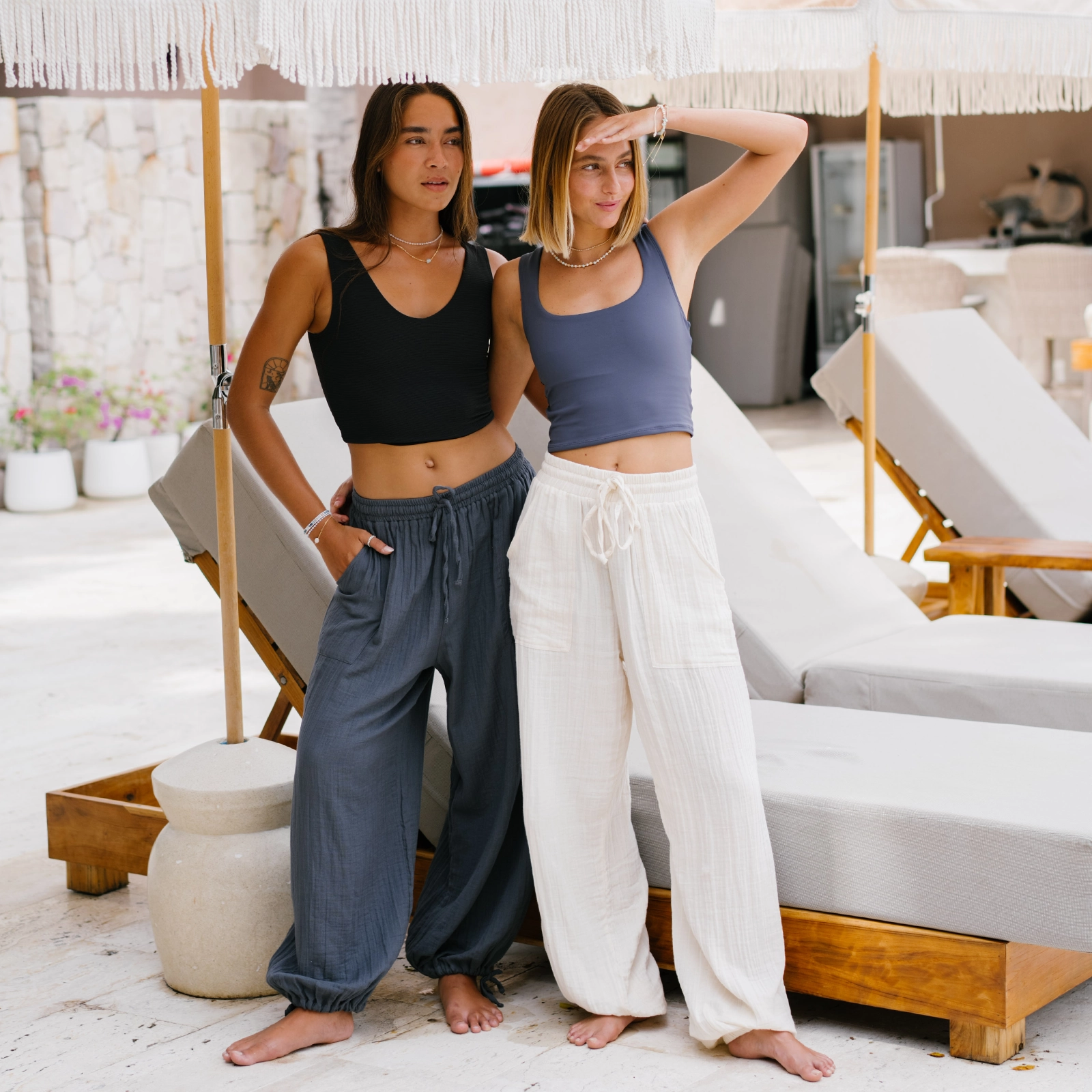 Cream Cotton Castaway Pants Modern Comfort