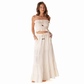 Mall Brand Look Cream Shipwrecked Maxi Skirt