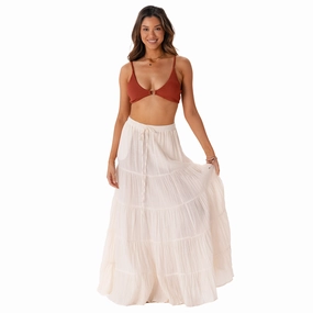 Seasonal Drop Cream Shipwrecked Maxi Skirt (No Beads)