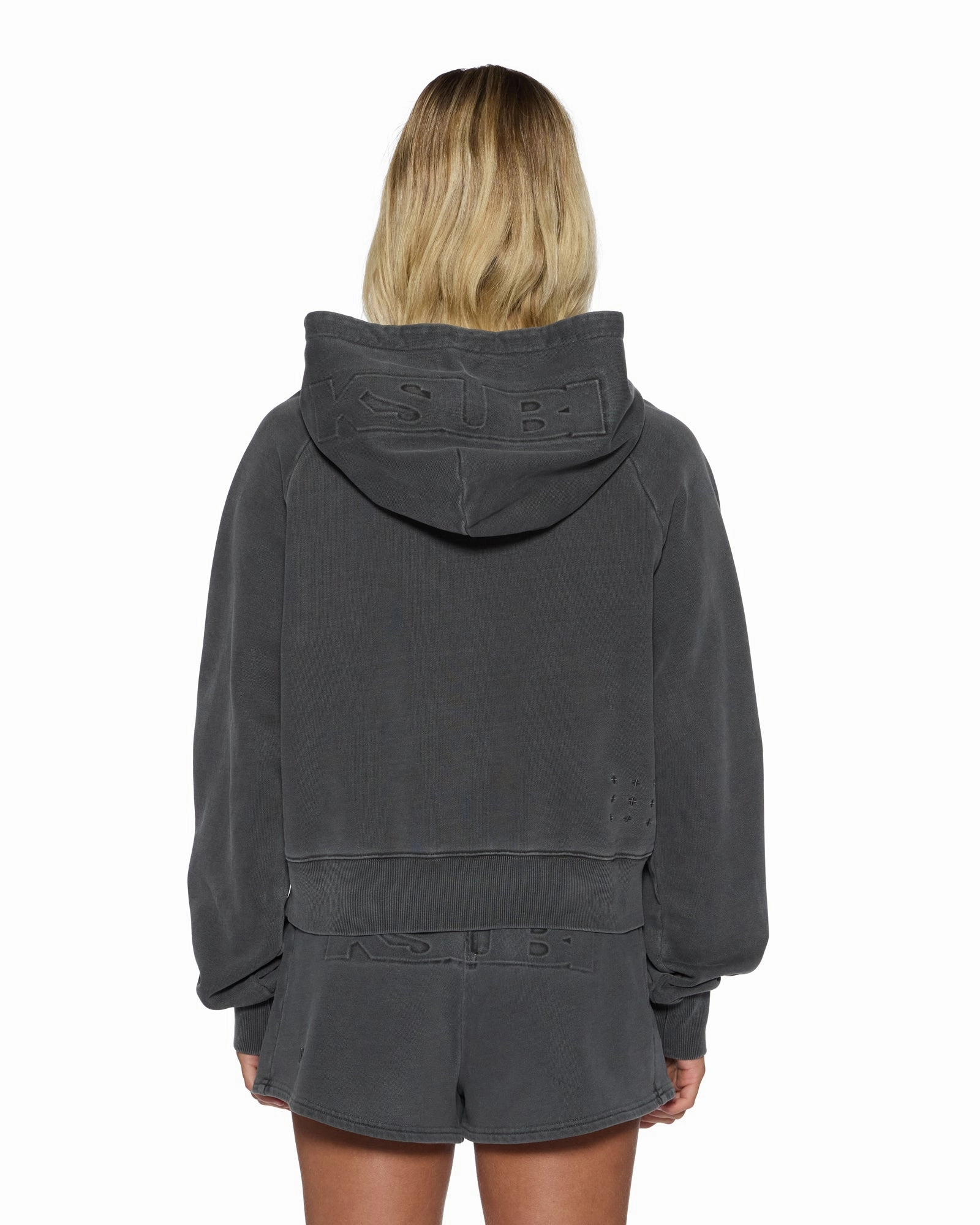Simple Layered ORIGIN HOODIE CHARCOAL