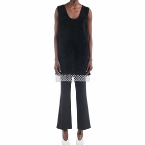 Velour Macrame Tunic Seamless-Look Easy to Wear