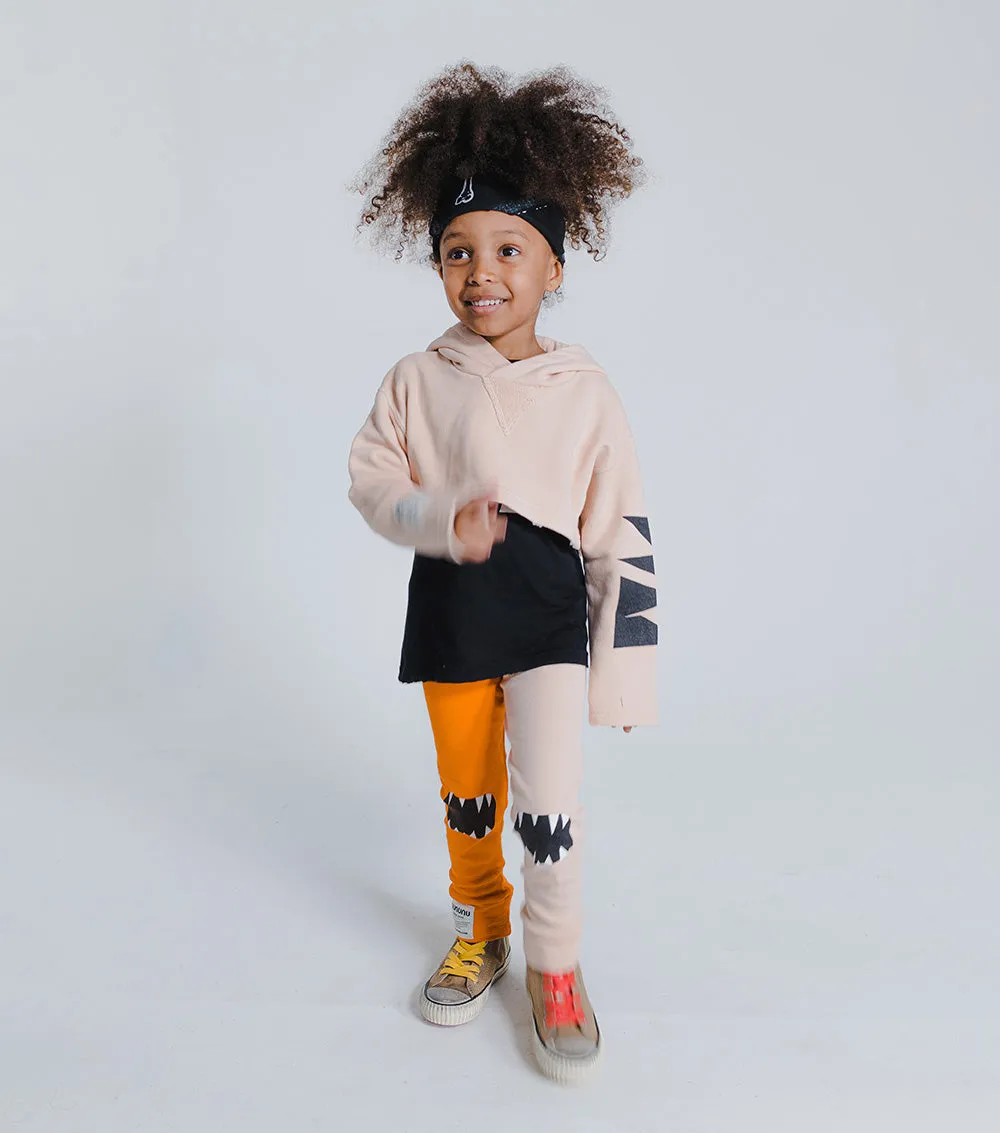 cropped hi-lo hoodie