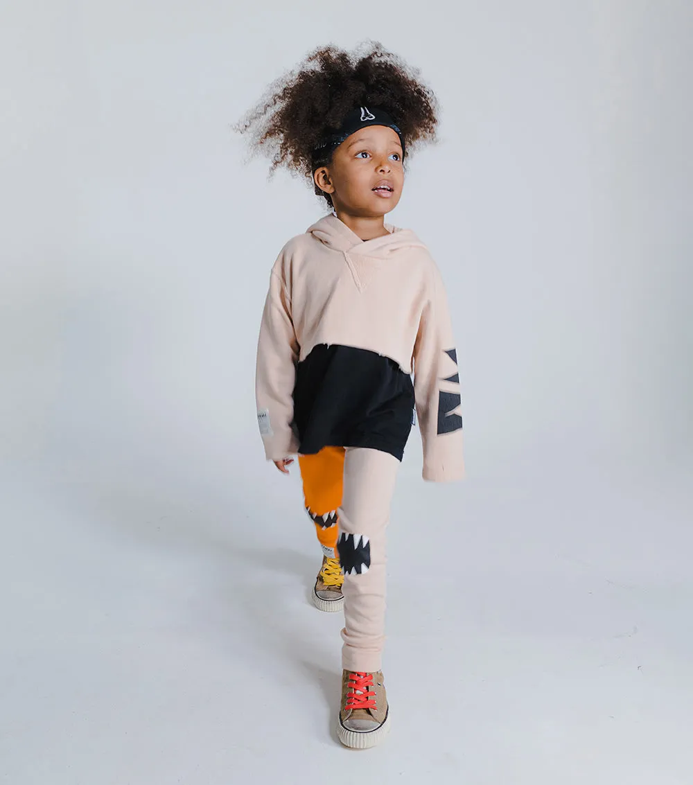 cropped hi-lo hoodie