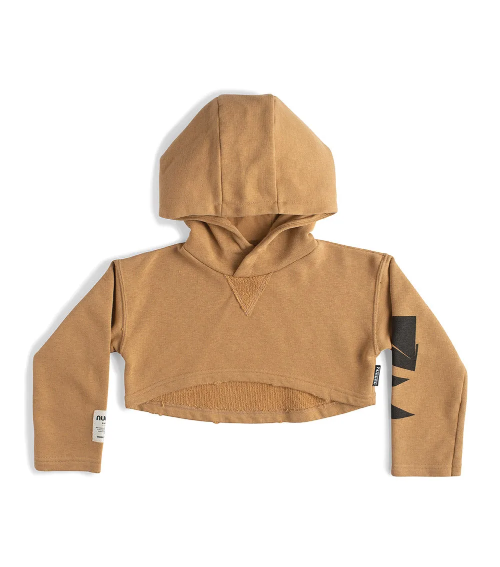 cropped hi-lo hoodie