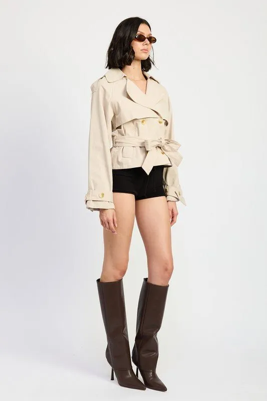Cropped Trench Coat