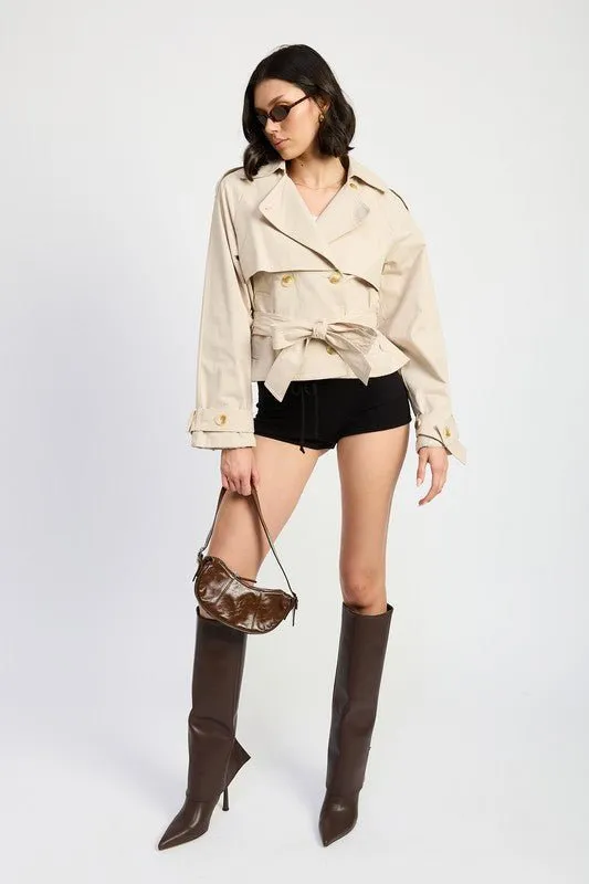 Cropped Trench Coat