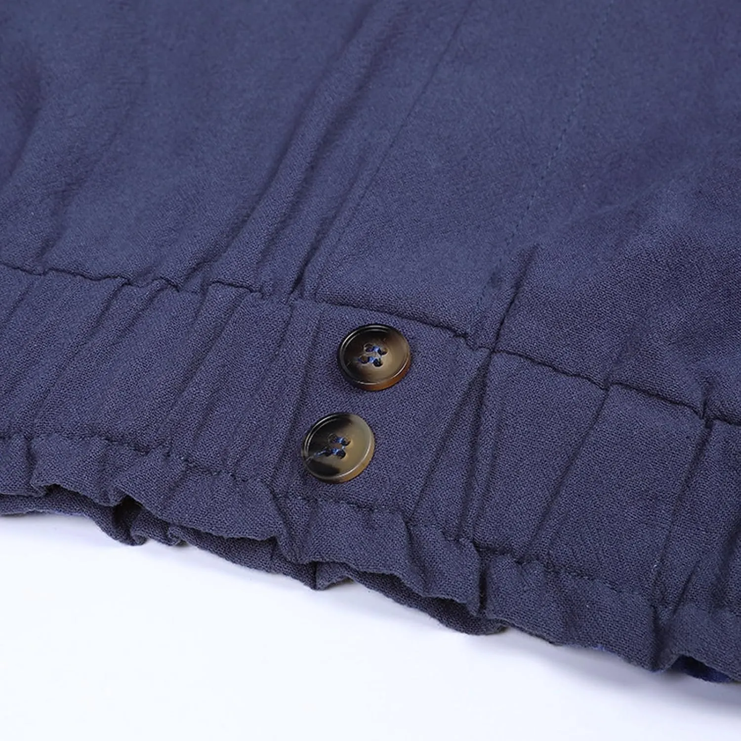 Cropped Wide Leg Linen Pants for Women Paperbag High Waisted Palazzo Pants Button Down Beach Trousers with Pockets