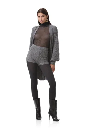 Benoite Sweater Short - Heather Grey Sporty Look Smooth Finish