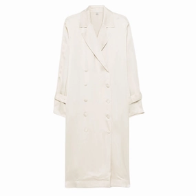 Cozy Flex Soft Contour Pearl Satin Trench Dress