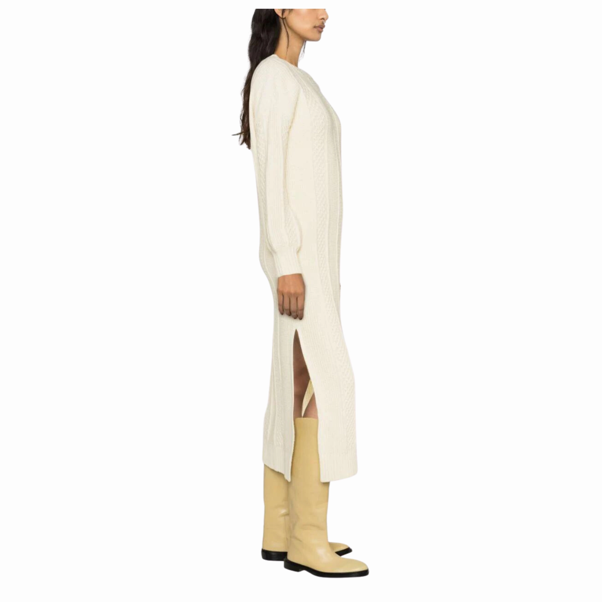 Cable Knit Dress Elegant Piece