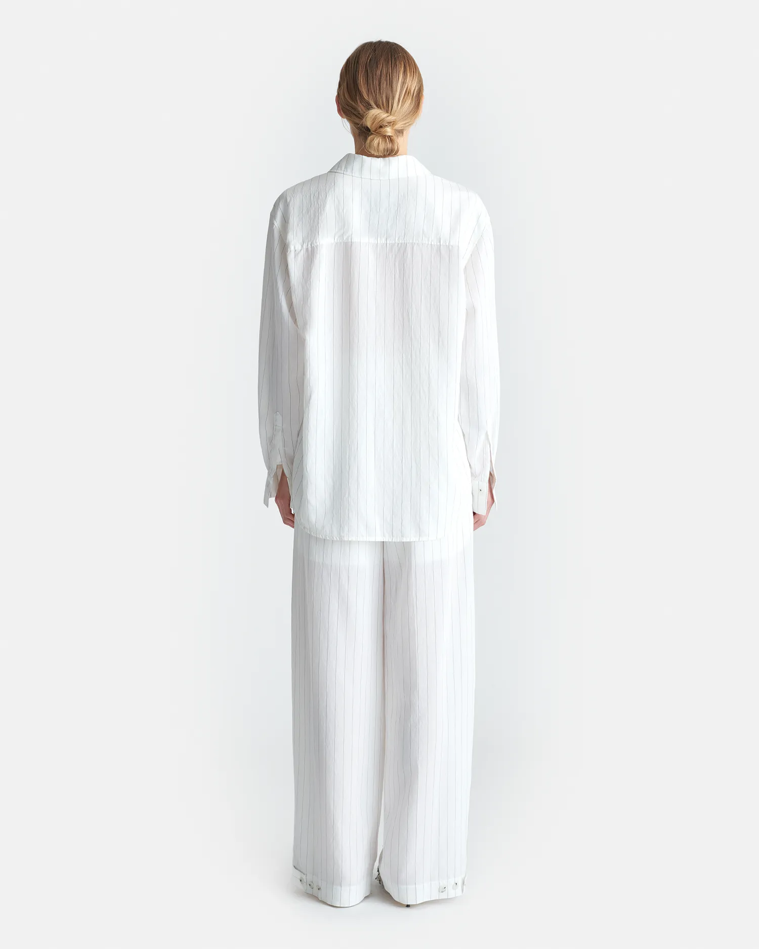 Fryda - Striped Shirt - White Semi-formal swim trunks