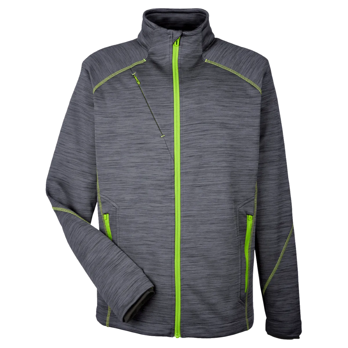 D1546M Sport Red Mens Flux Mélange Bonded Fleece Jacket