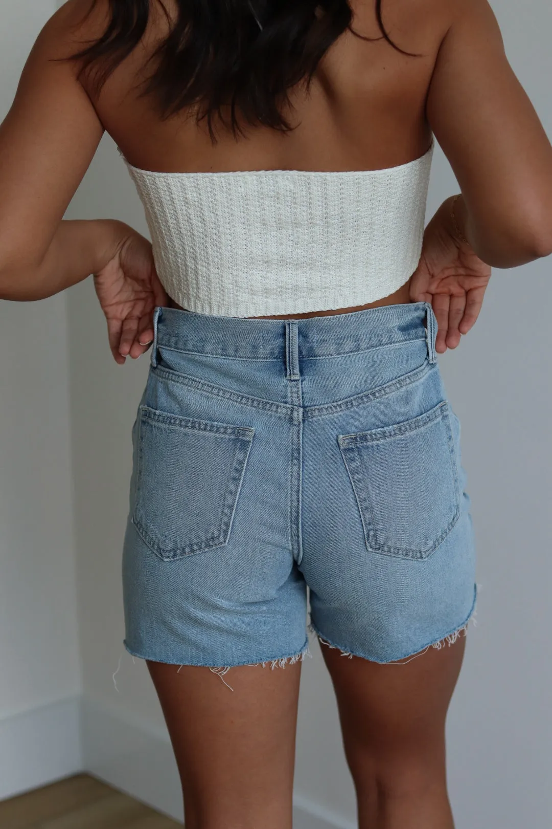 Dad Cutoff Denim Short