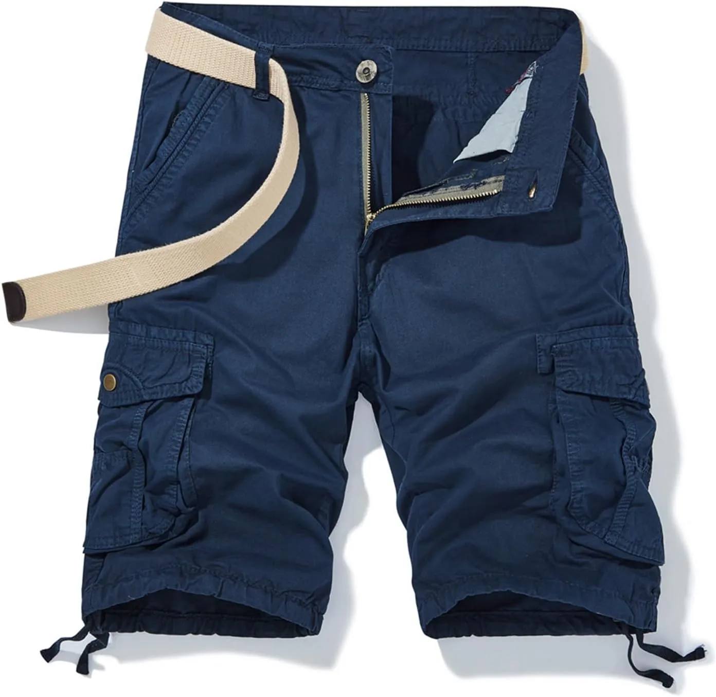 Dademeo Men's Cargo Shorts Running Shorts Multiple Utility Pockets Elastic Waist Cotton Hiking Shorts Outdoor Ripstop Shorts