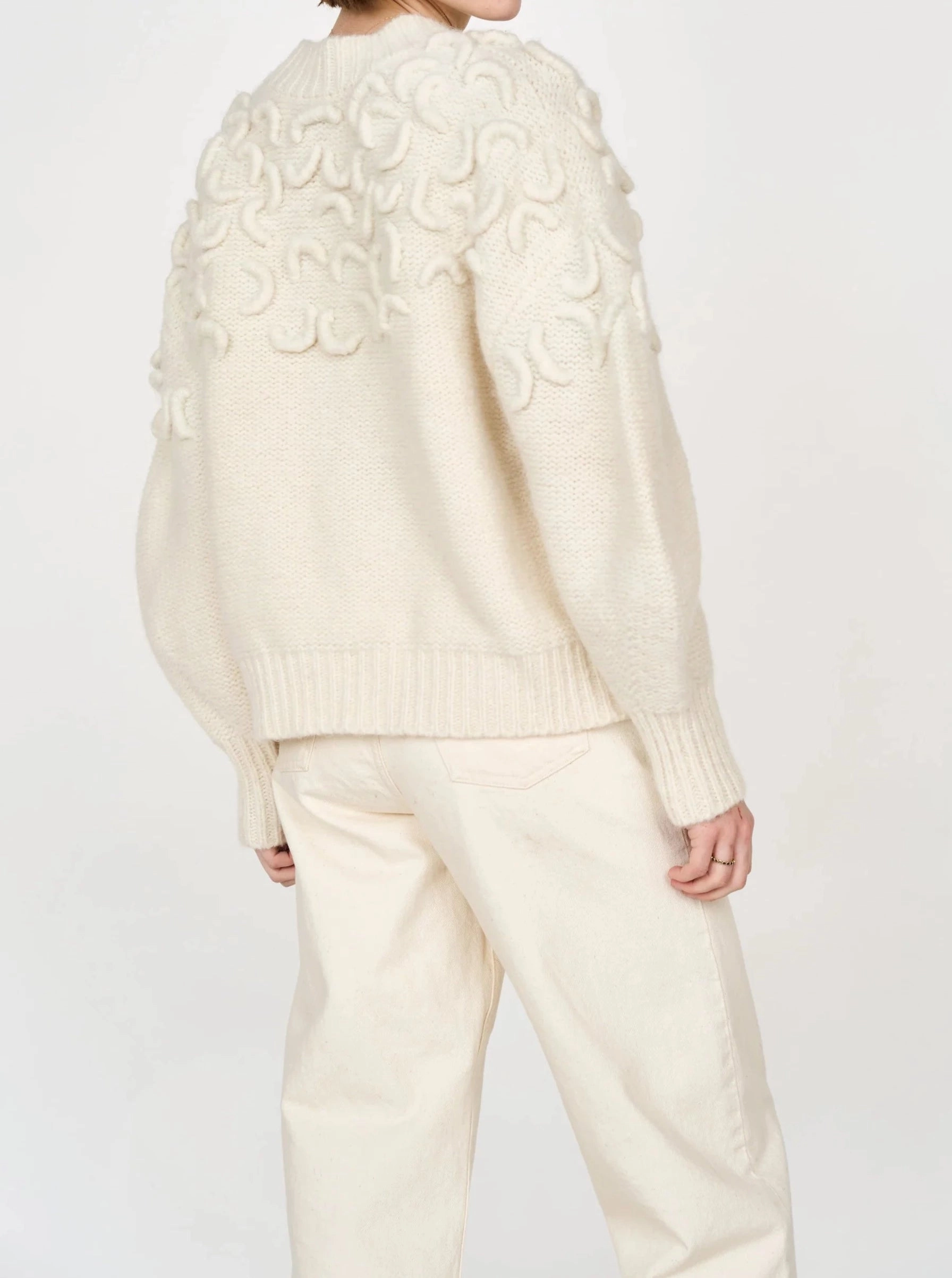 FourWay Stretch Design Airy Piece Mirth Cusco Pullover Ivory