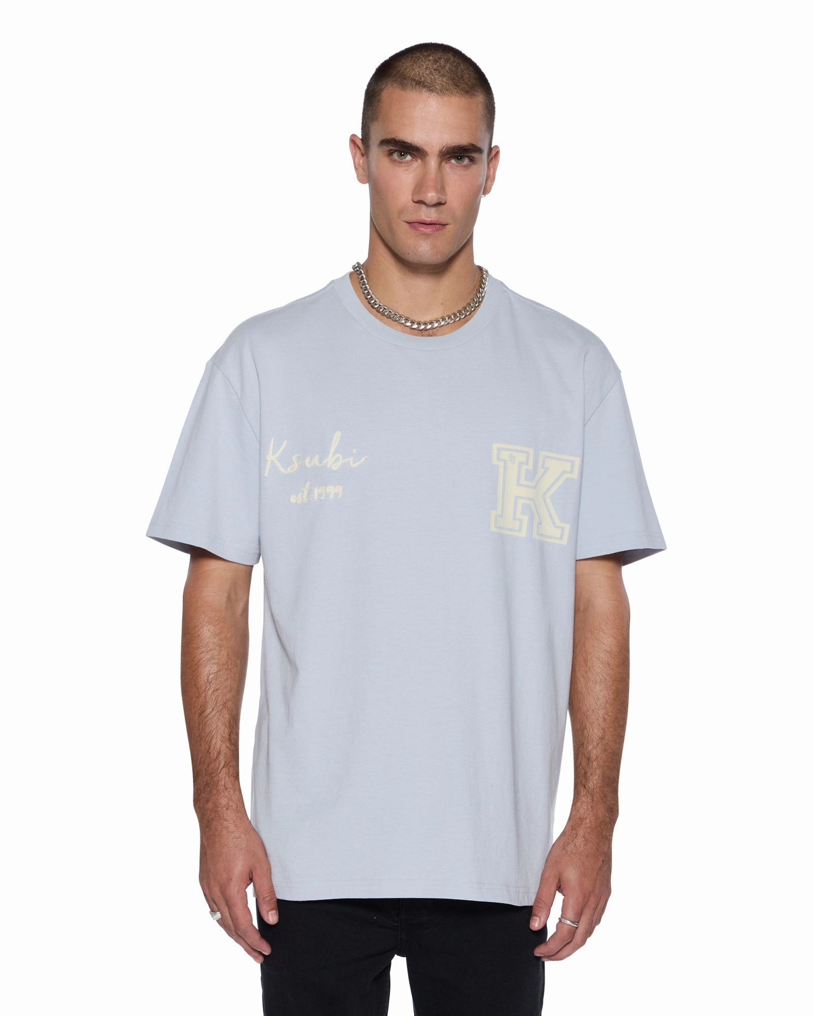 TemperatureControl Fabric SALUD BIGGIE SS TEE BLUE MIST