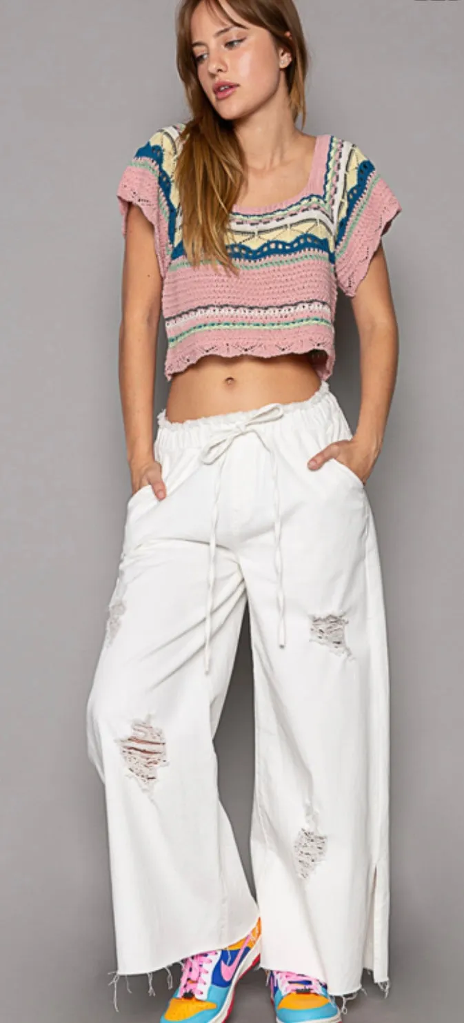 Daisy Distressed Denim Pant