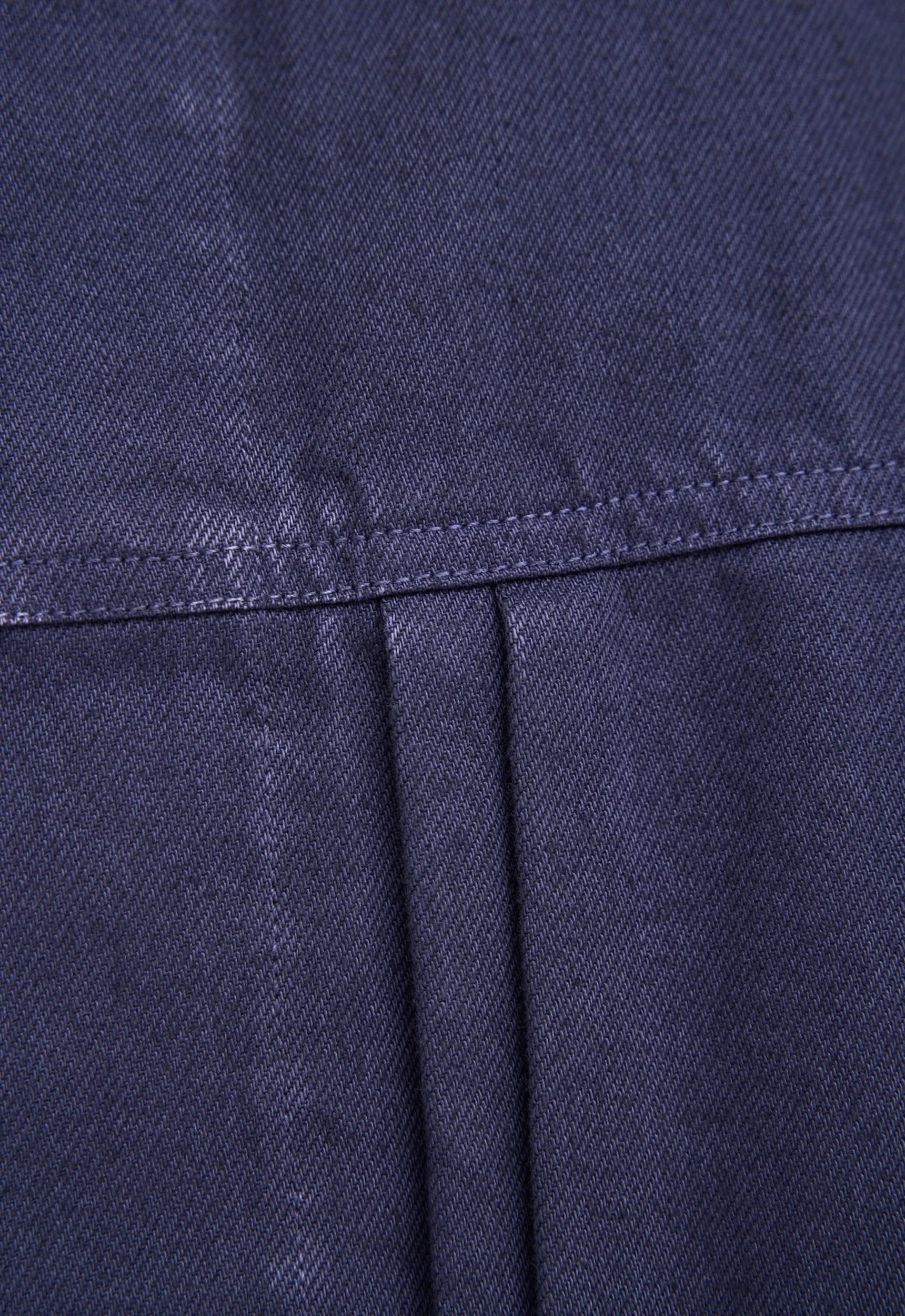 Damien Pleated Denim Jacket - Sly Blue