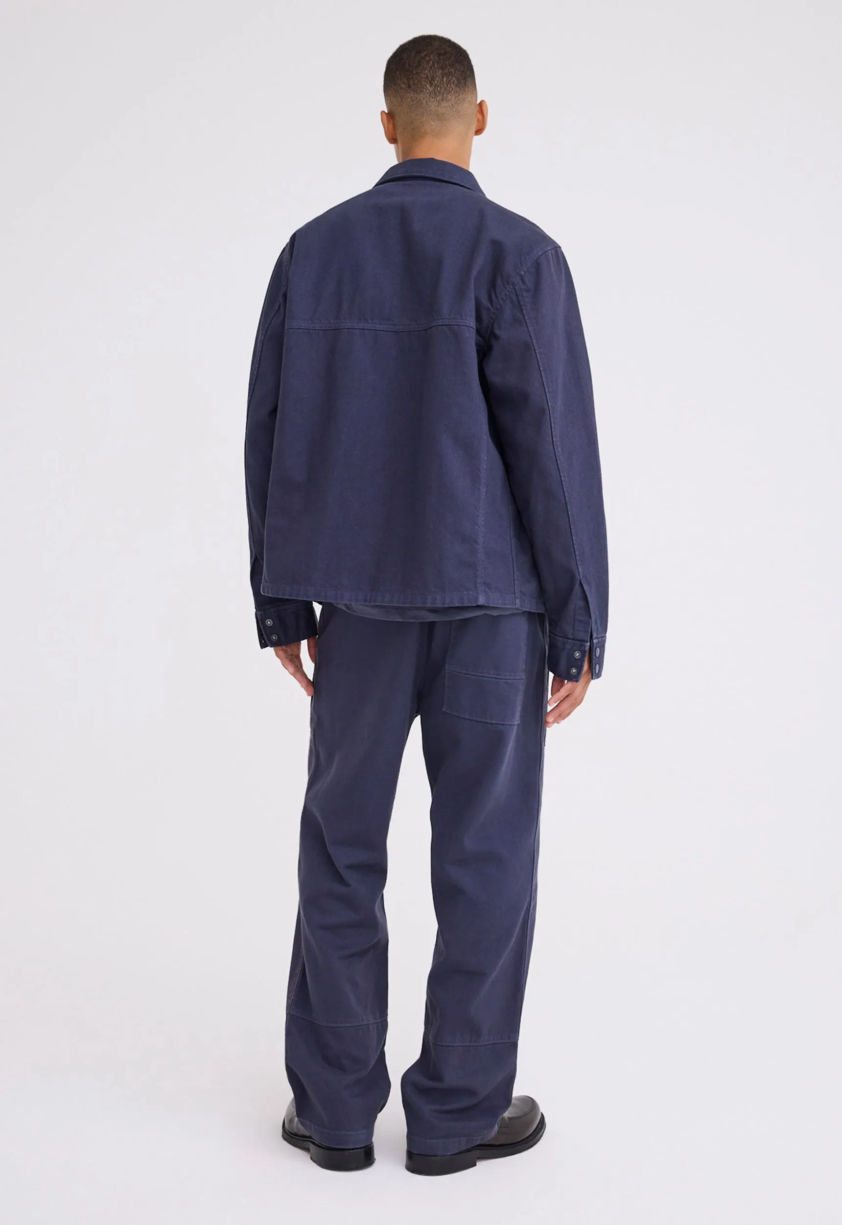 Damien Pleated Denim Jacket - Sly Blue