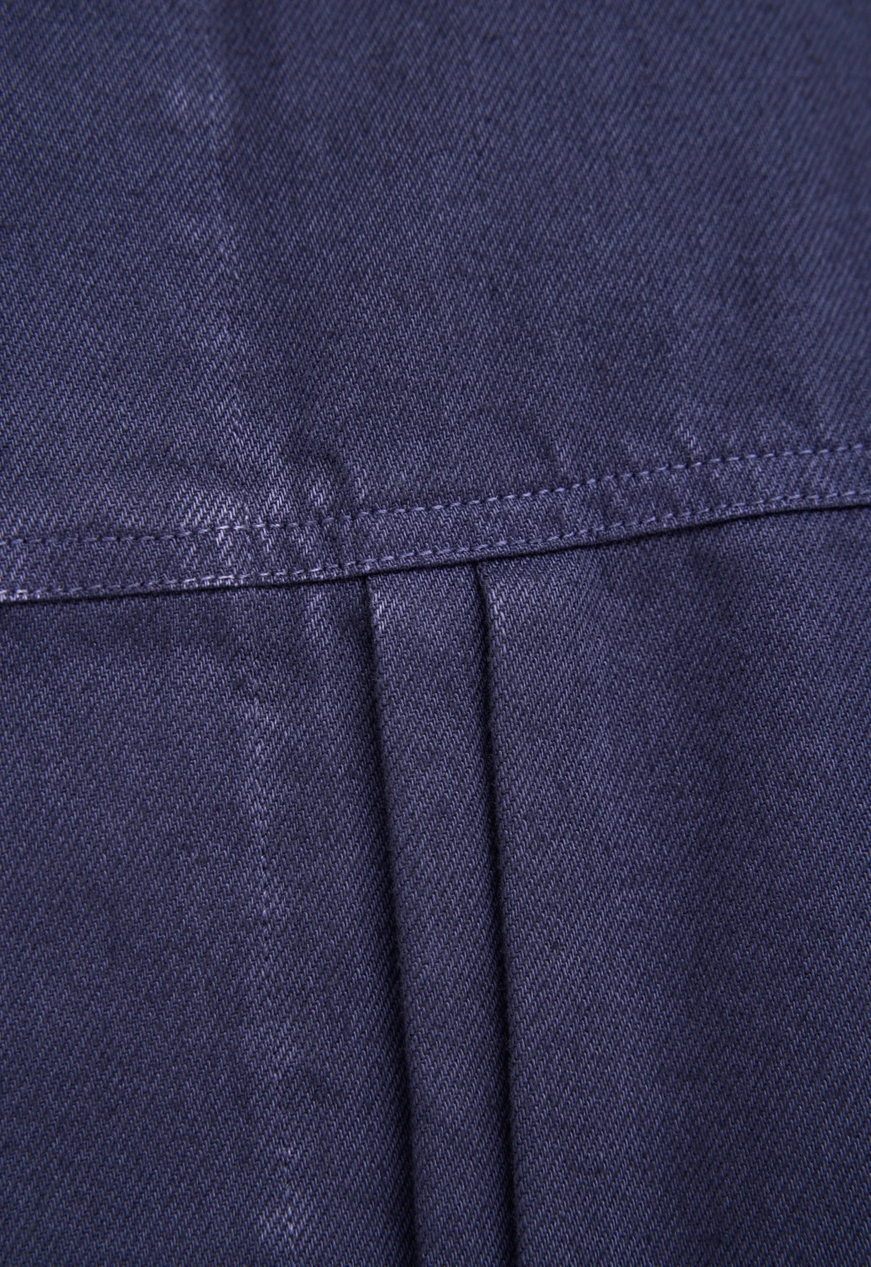 Damien Pleated Denim Jacket - Sly Blue