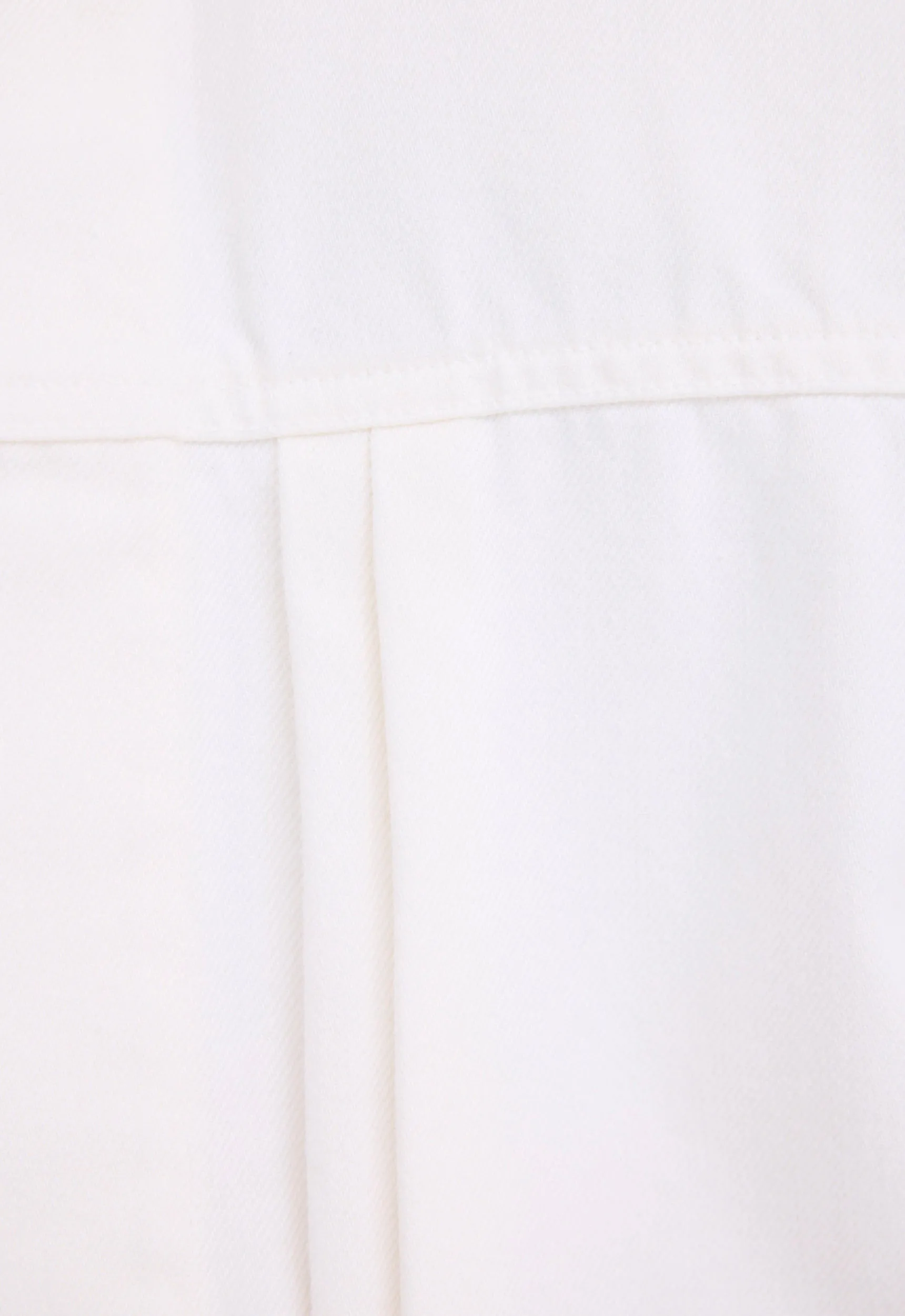 Damien Pleated Denim Jacket - White