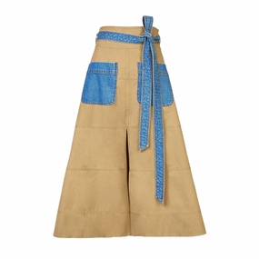 Non Restrictive Fit Gentle Flow Dark Khaki Hudson Skirt