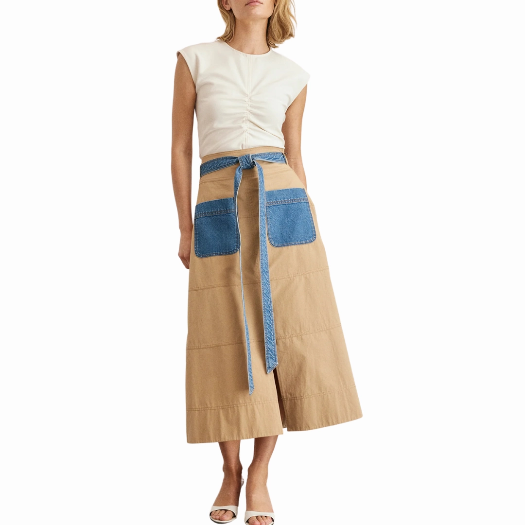 Dark Khaki Hudson Skirt Removable Belt Quick Dry Technology
