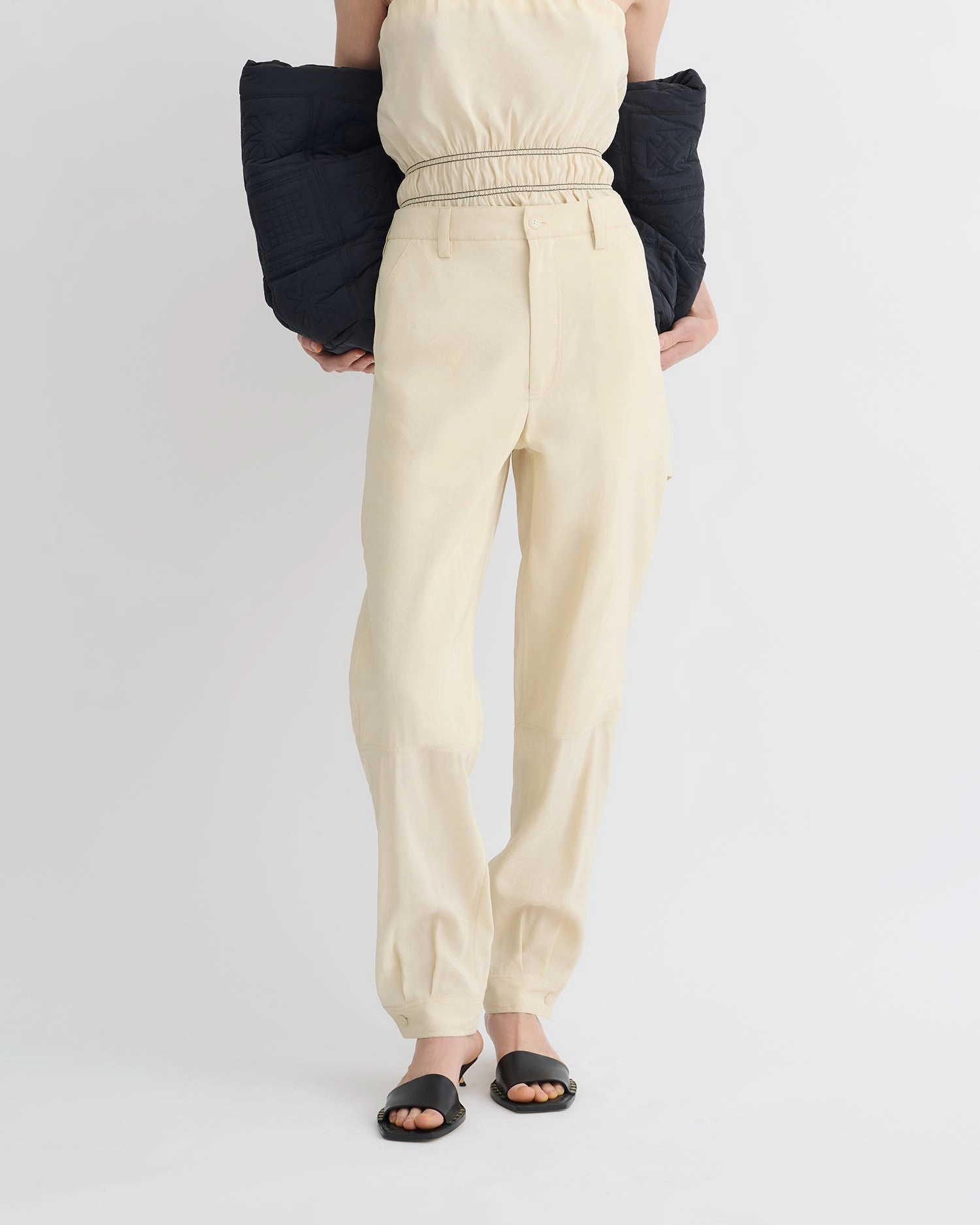 Smart Wear Non Bulk Daron - Glass Poplin Pants - Oat