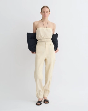 High Mobility Classic Fit Daron - Glass Poplin Pants - Oat
