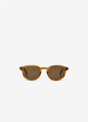David Beckham Round Frame Sunglasses Honey