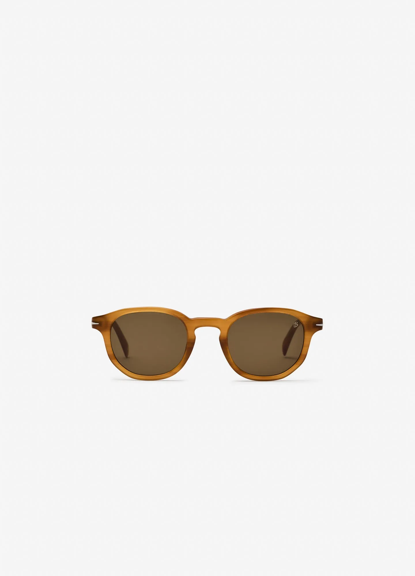 David Beckham Round Frame Sunglasses Honey