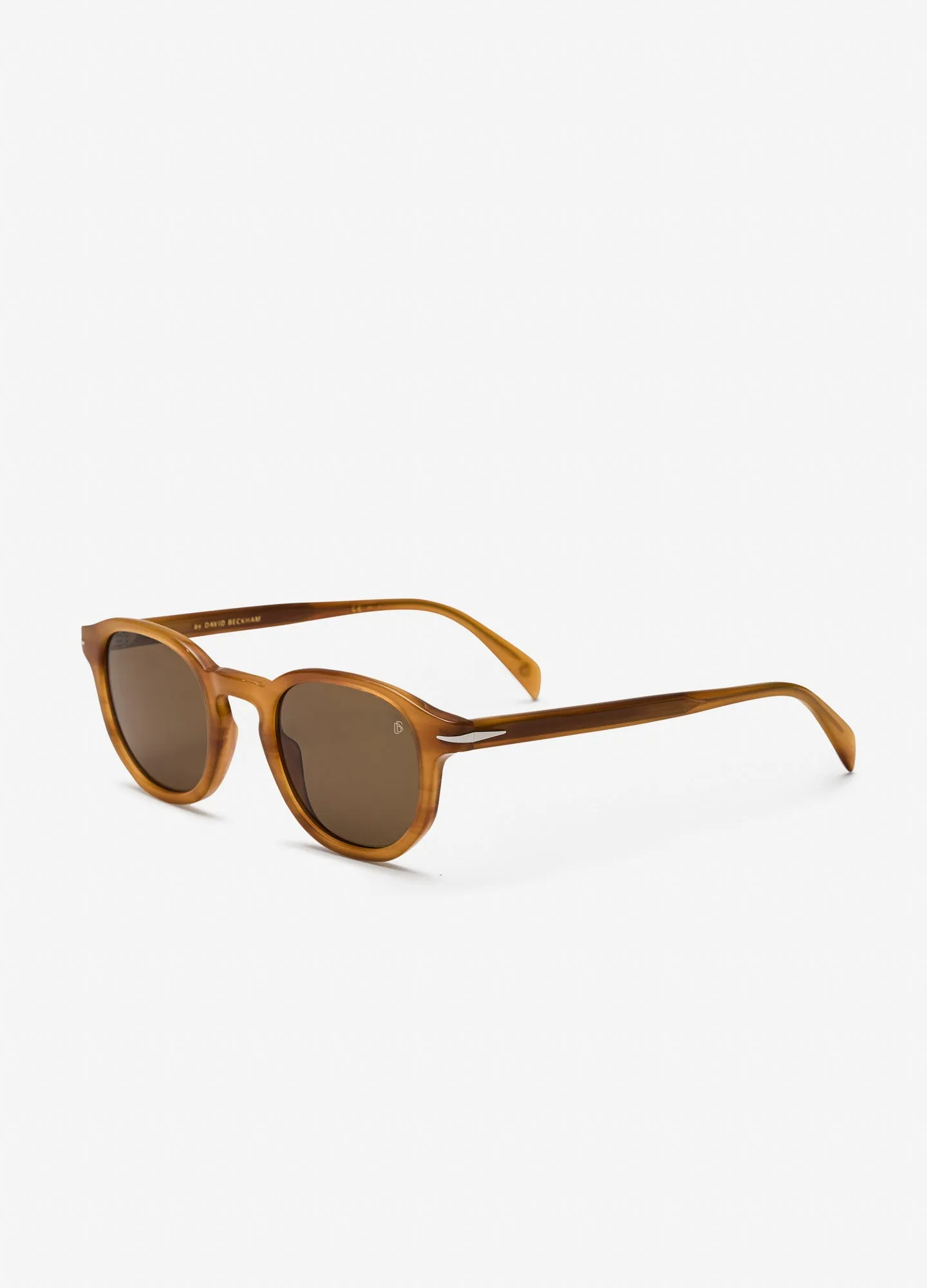 David Beckham Round Frame Sunglasses Honey