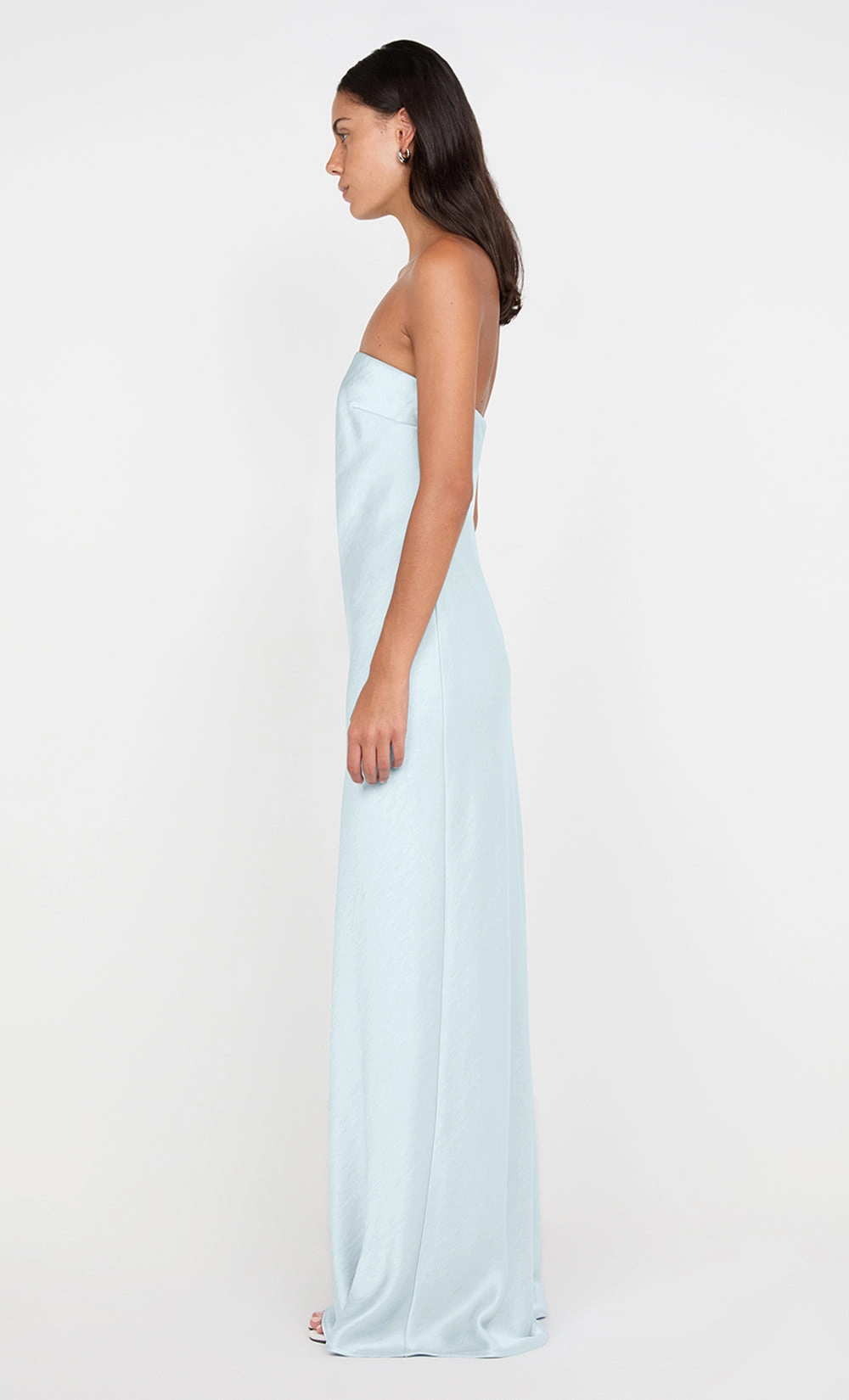 Asymmetric-Neck Everyday Movement AUSTEN STRAPLESS MAXI DRESS - ARCTIC BLUE