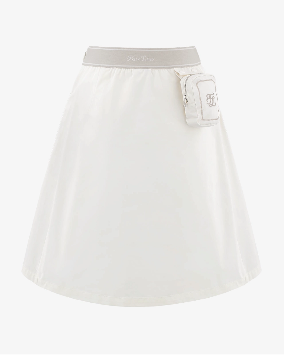 Memory Flare Skirt - Ivory Ethically Made