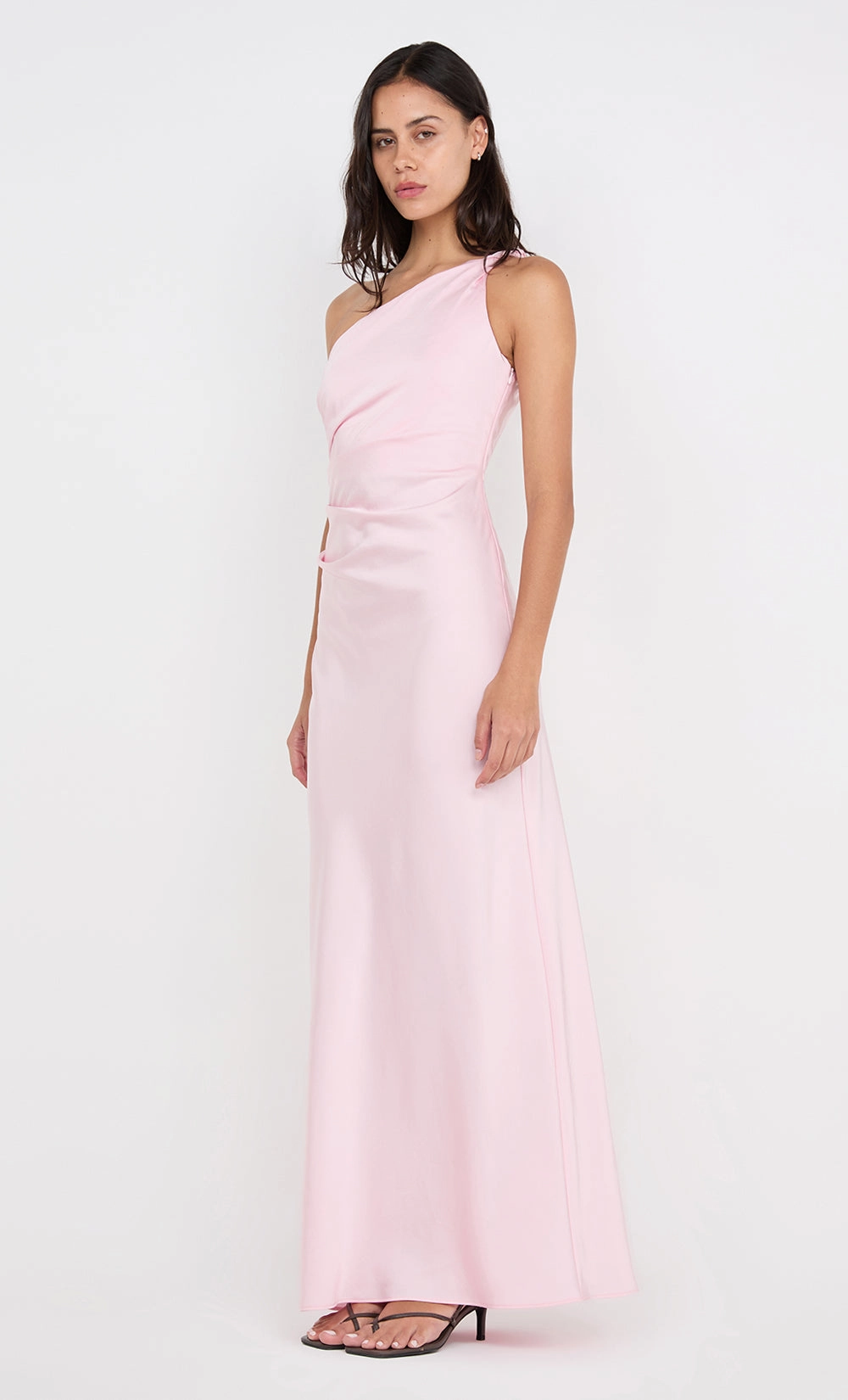 Timeless and Comfortable Vibrant Light LUNETTA ASYM DRESS - POWDER PINK
