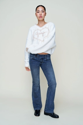 Guizio Heart Wool Sweater OdorResistant Finish
