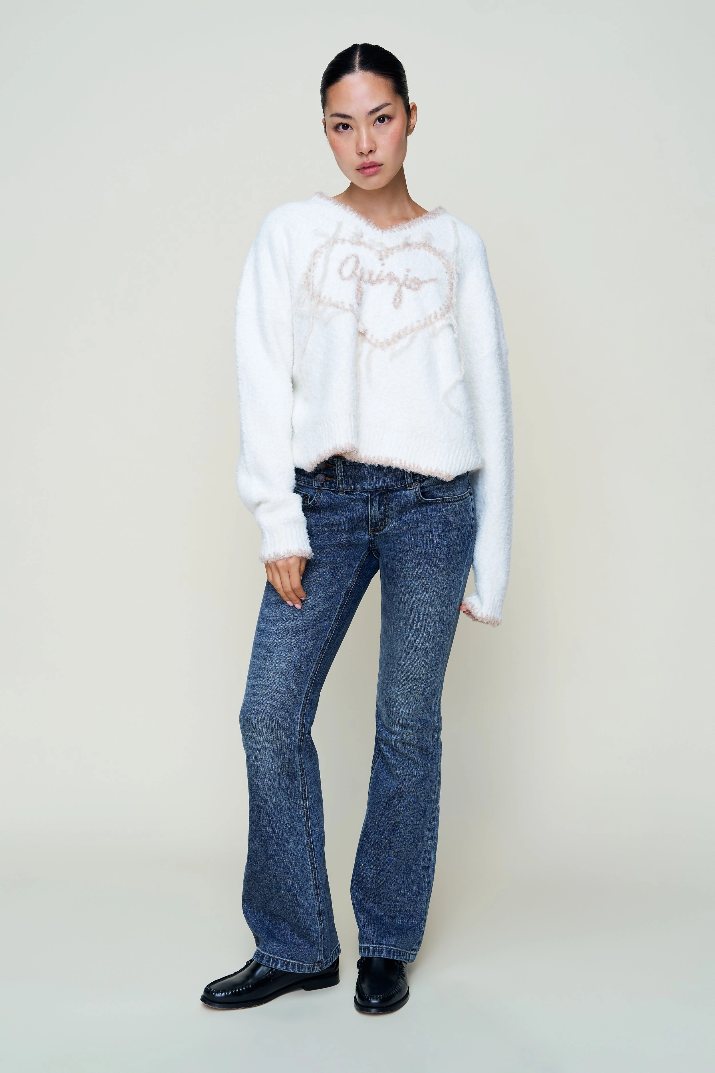 Hypoallergenic Yarn UVProtective Layer Guizio Heart Wool Sweater