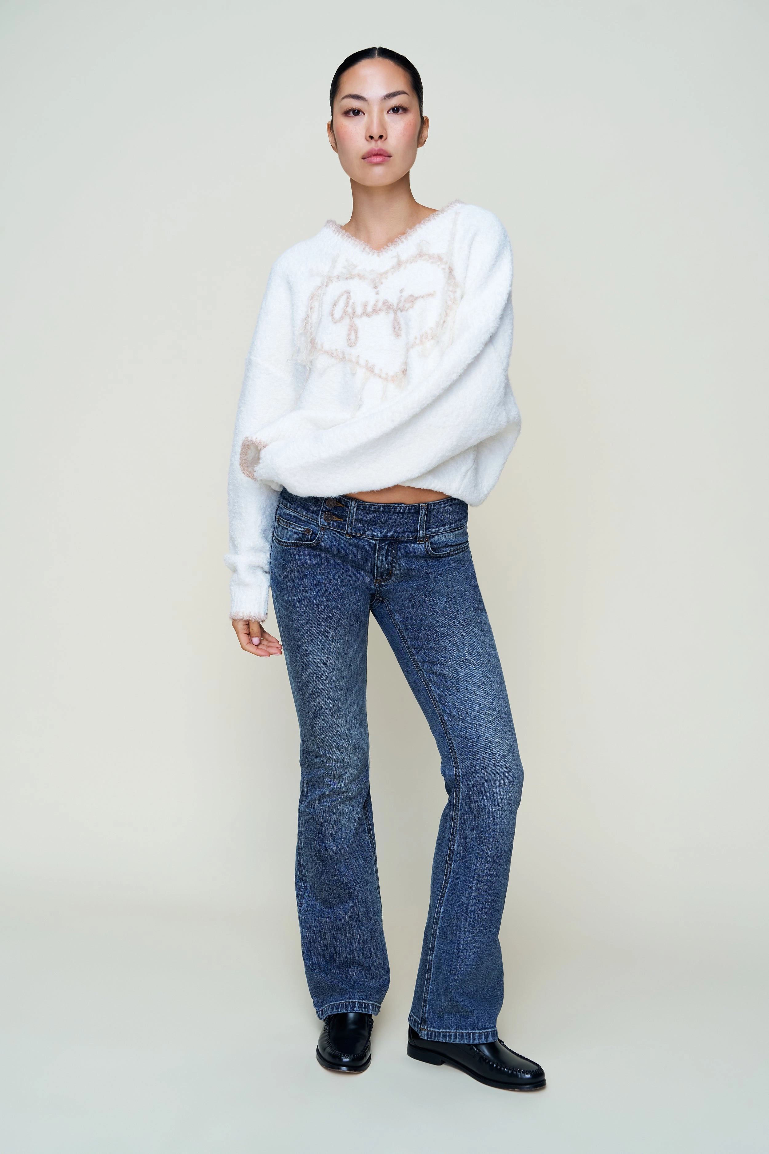 Guizio Heart Wool Sweater OdorResistant Finish