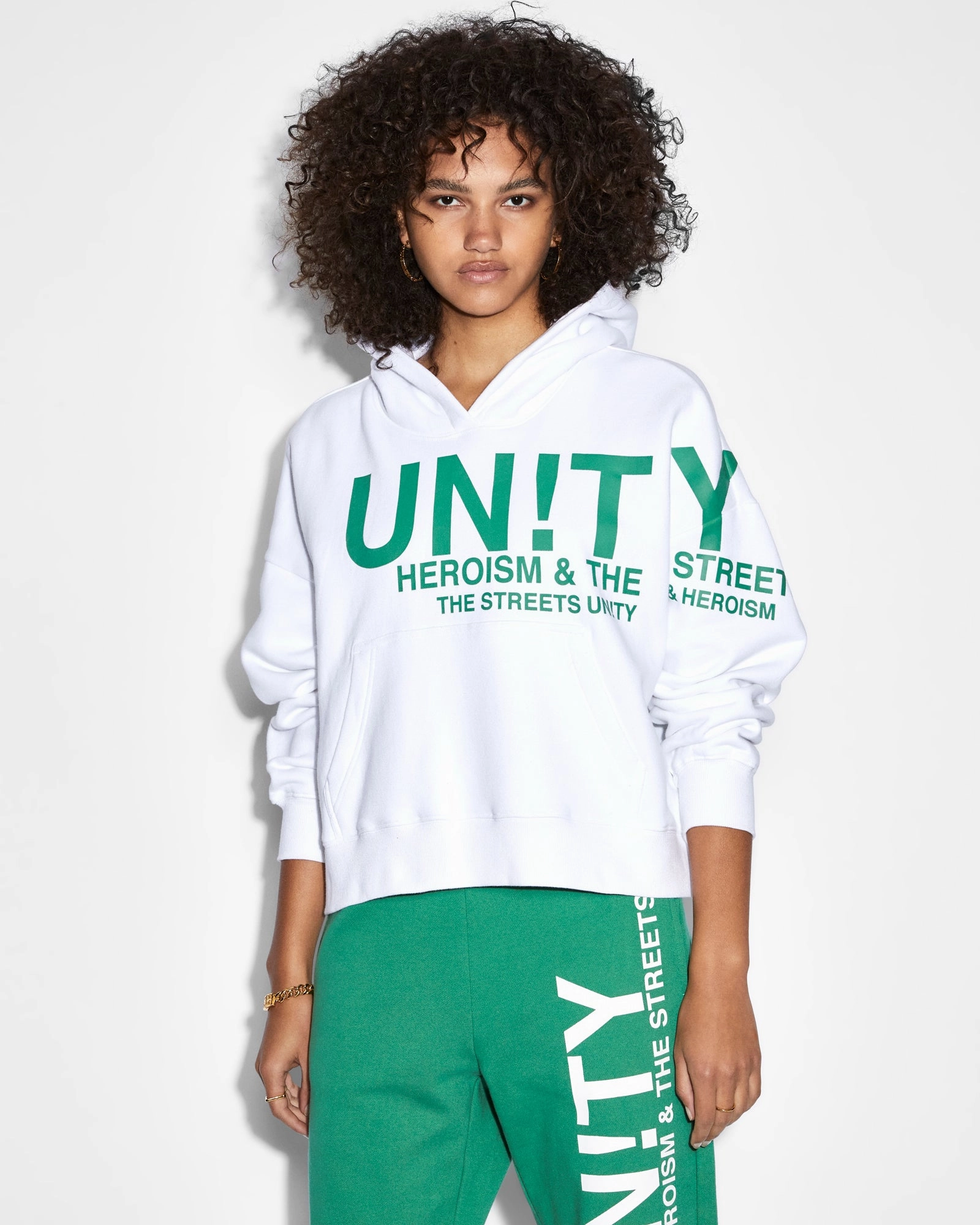 UNITY SLOUCH HOODIE WHITE Breathable Lining